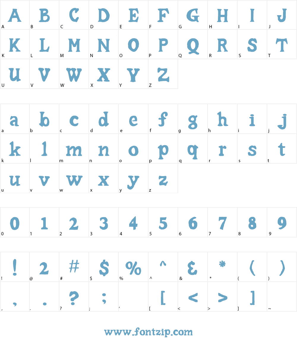 Caesar Little SS Font Character